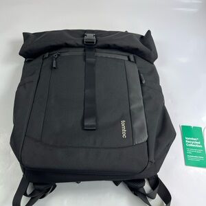 Tomtoc Roll Top Laptop Backpack 25-30L Black